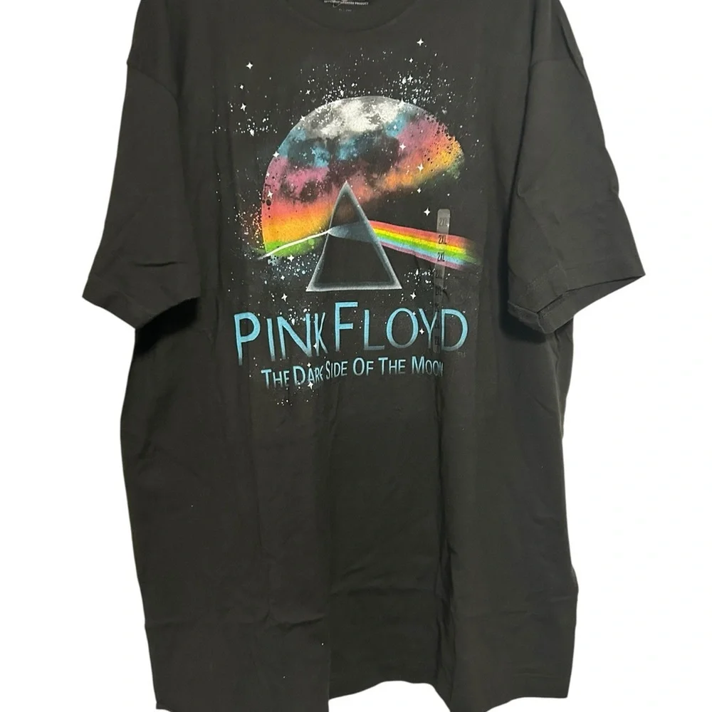Pink Floyd Black The Dark Side OF The Moon graphic T-Shirt Size XXL